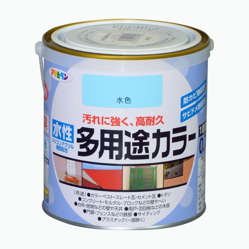 アサヒペン 9016784 水性多用途カラー 0.7L 水色 1個（ご注文単位1個）【直送品】
