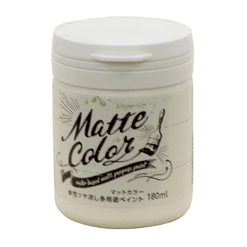 アサヒペン 9018573 水性多用途ペイントマットカラー180MLスノーWH 1個（ご注文単位1個）【直送品】