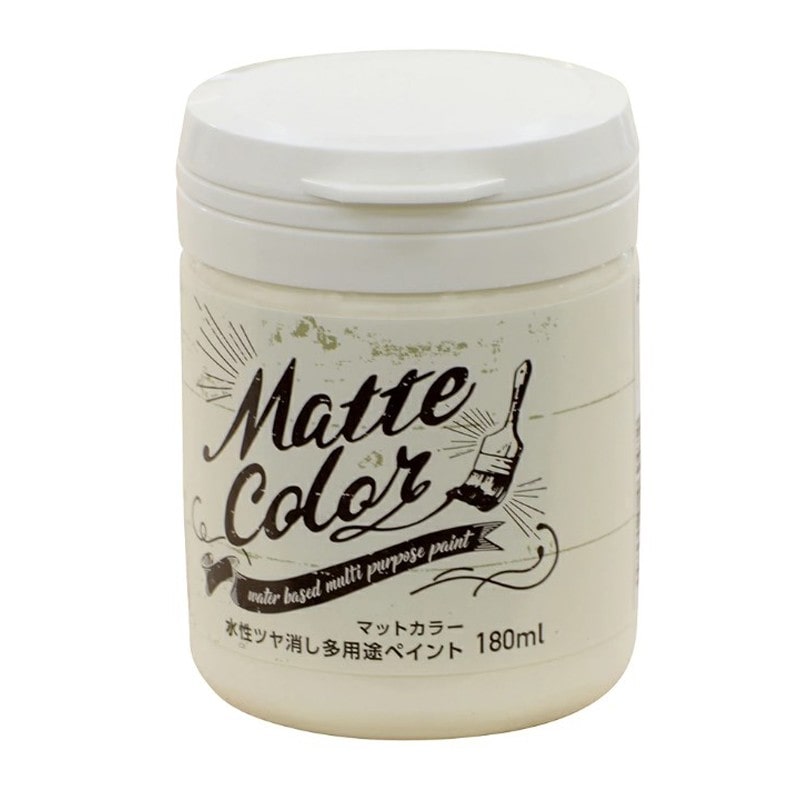 アサヒペン 9018575 水性多用途ペイントマットカラー180MLミルクWH 1個（ご注文単位1個）【直送品】