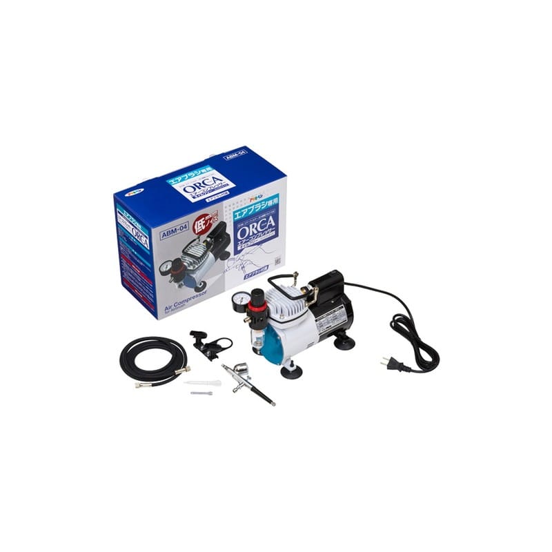 アサヒペン 9019324 エアブラシ用コンプレッサー ORCA ABM-04 1個(ご注文単位1個)【直送品】