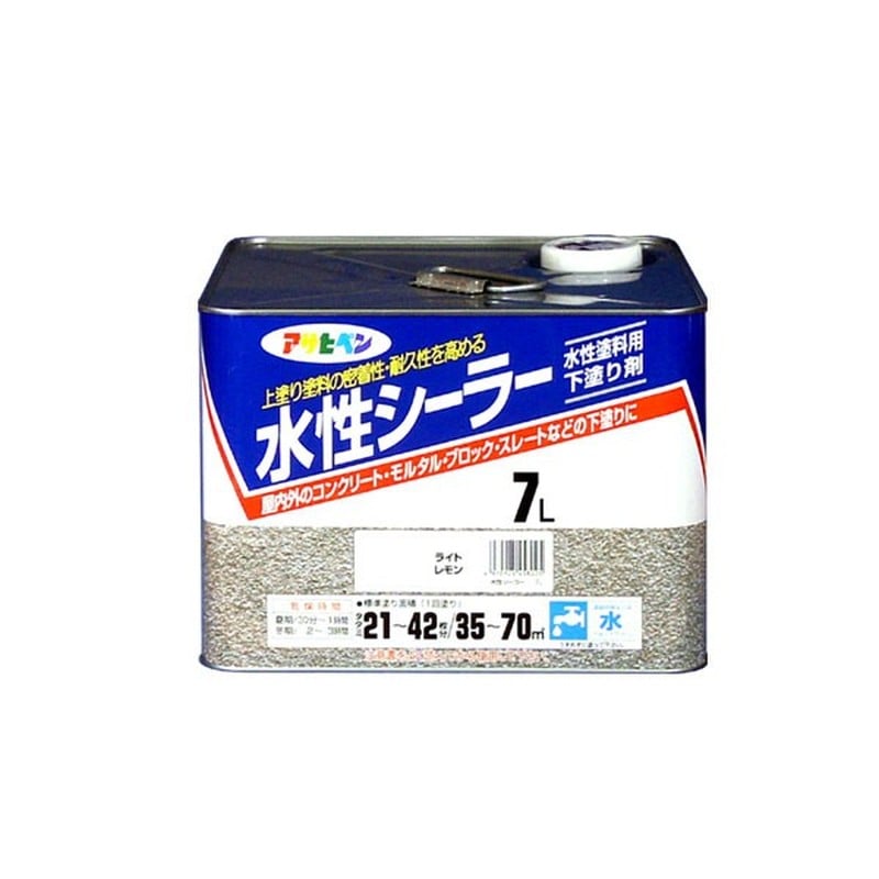 アサヒペン 9010567 水性シーラー 7L ライトレモン 1個（ご注文単位1個）【直送品】