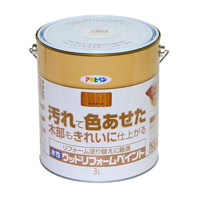 アサヒペン 9018136 水性ウッドリフォームペイント 3L ライトオーク 1個（ご注文単位1個）【直送品】