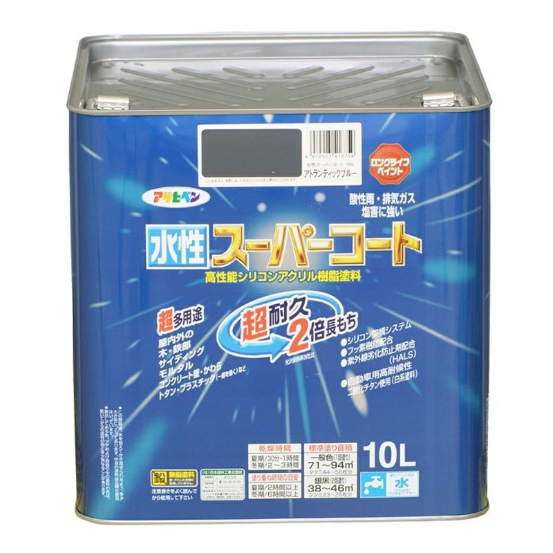 アサヒペン 9011466 水性スーパーコート 10L ABL 1個（ご注文単位1個）【直送品】