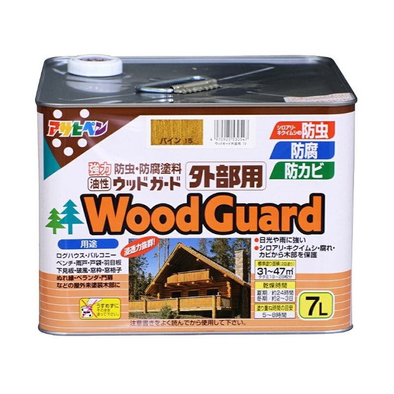 アサヒペン 9011518 ウッドガード 外部用 7L パイン 1個（ご注文単位1個）【直送品】