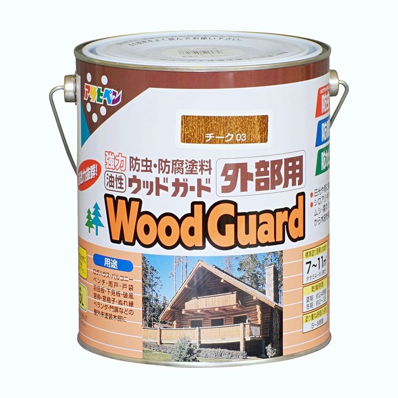 アサヒペン 9016879 ウッドガード 外部用 1.6L チーク 1個(ご注文単位1個)【直送品】
