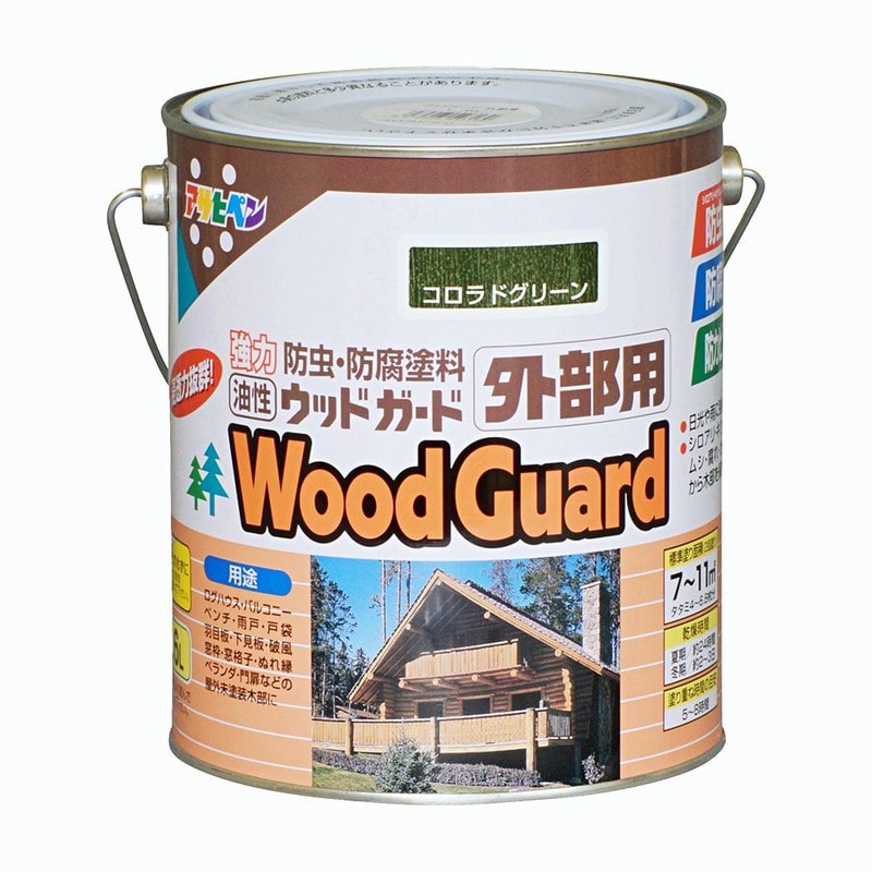 アサヒペン 9016882 ウッドガード 外部用 1.6L コロラドグ 1個（ご注文単位1個）【直送品】