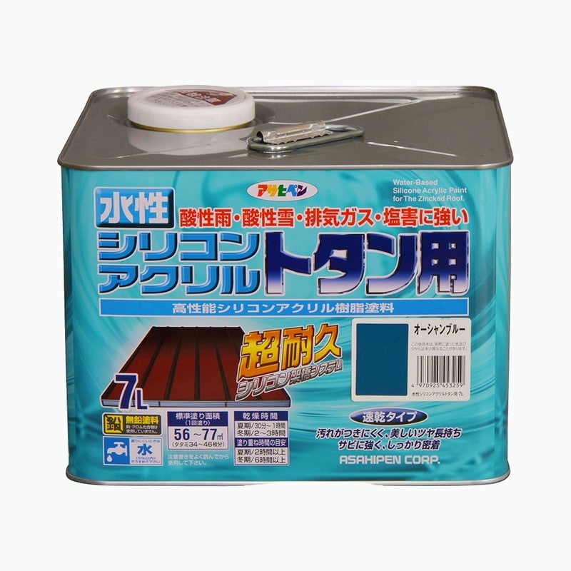 アサヒペン 9010379 水性シリコンアクリルトタン用 7L OBL 1個（ご注文単位1個）【直送品】