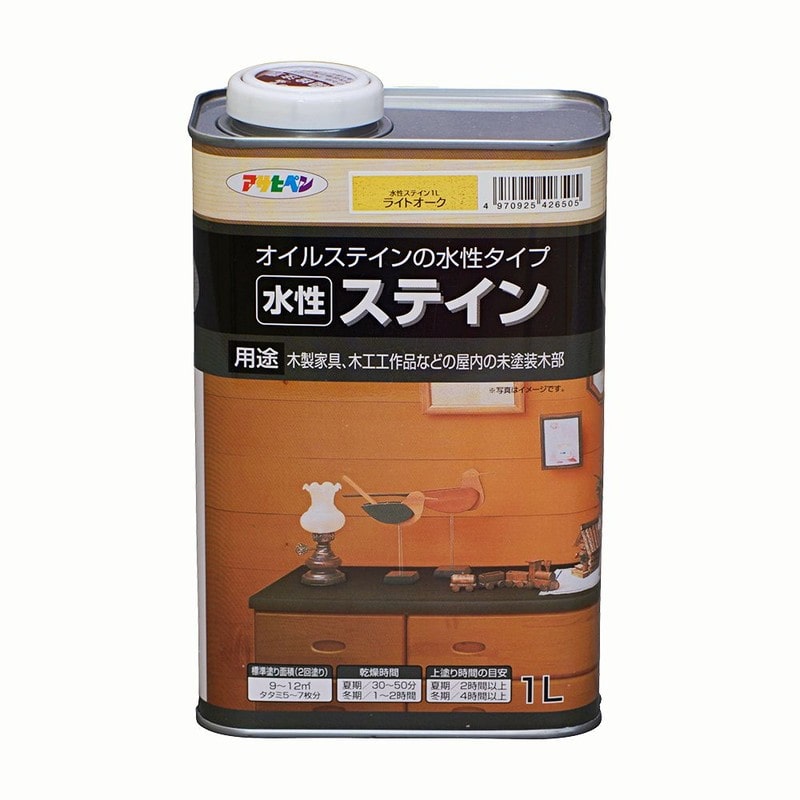 アサヒペン 9010523 水性ステイン 1L ライトオーク 1個（ご注文単位1個）【直送品】