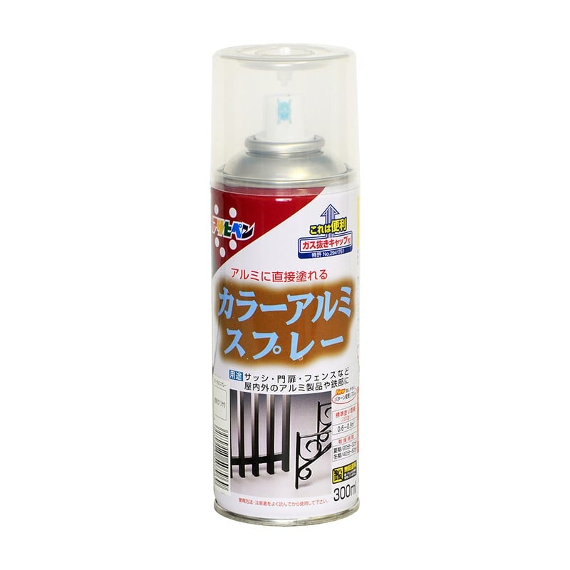アサヒペン 9010642 カラーアルミスプレー 300mL クリヤ 1個（ご注文単位1個）【直送品】