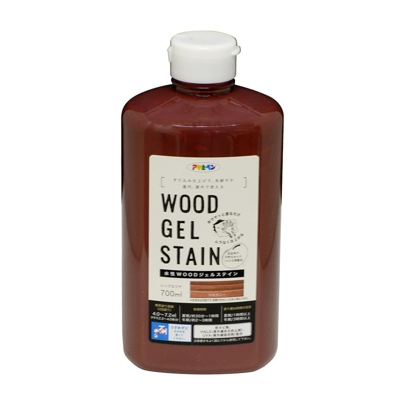 アサヒペン 9018167 水性WOODジェルステイン700ML マホガニー 1個（ご注文単位1個）【直送品】