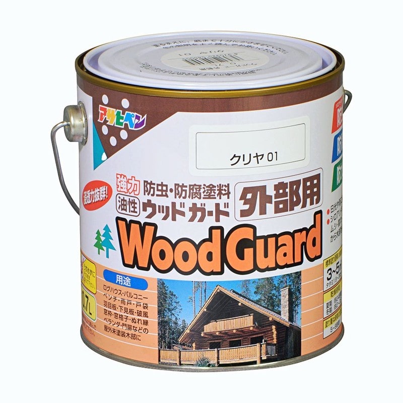 アサヒペン 9016885 ウッドガード 外部用 0.7L クリヤ 1個（ご注文単位1個）【直送品】