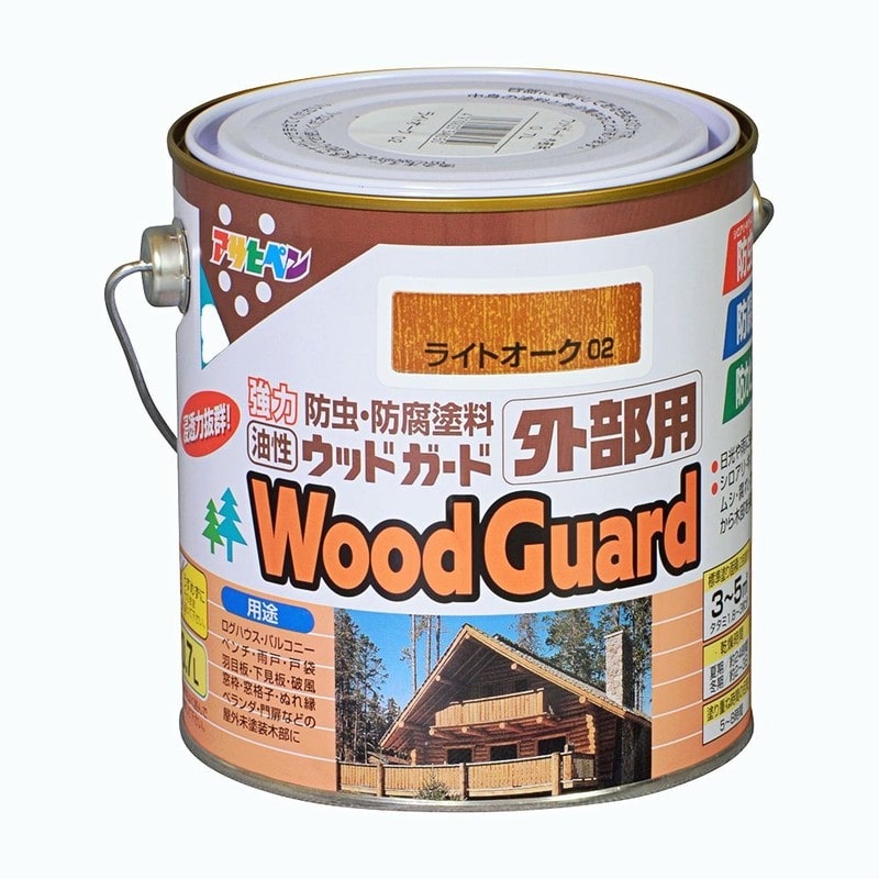 アサヒペン 9016888 ウッドガード 外部用 0.7L ライトオーク 1個（ご注文単位1個）【直送品】