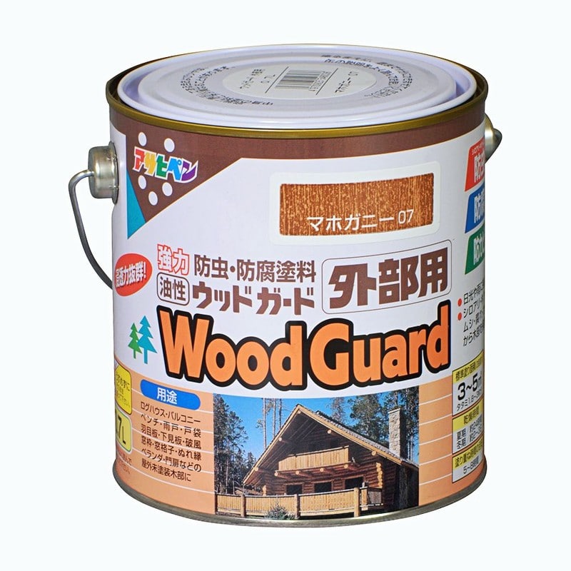 アサヒペン 9016890 ウッドガード 外部用 0.7L マホガニー 1個（ご注文単位1個）【直送品】