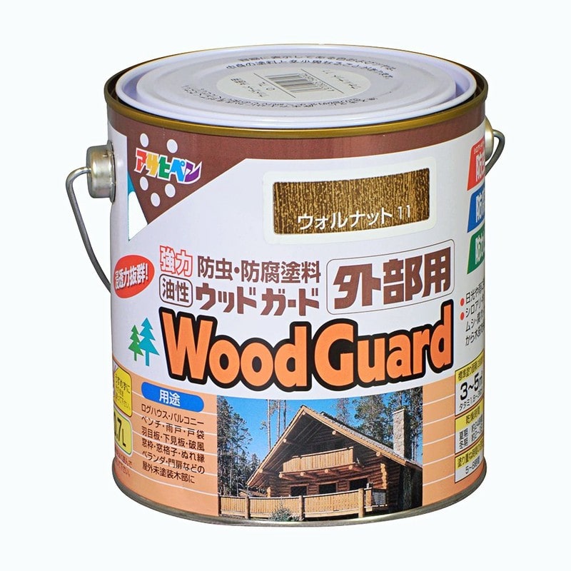 アサヒペン 9016892 ウッドガード 外部用 0.7L ウォルナット 1個（ご注文単位1個）【直送品】