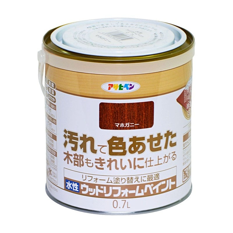 アサヒペン 9018118 水性ウッドリフォームペイント 0.7L マホガニー 1個（ご注文単位1個）【直送品】