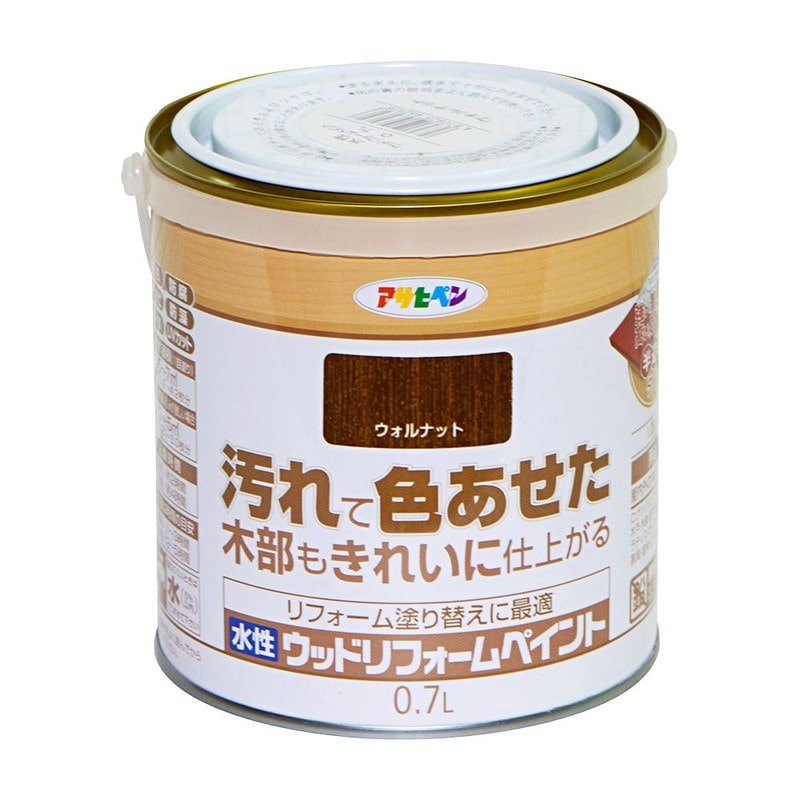 アサヒペン 9018119 水性ウッドリフォームペイント0.7L ウォルナット 1個(ご注文単位1個)【直送品】