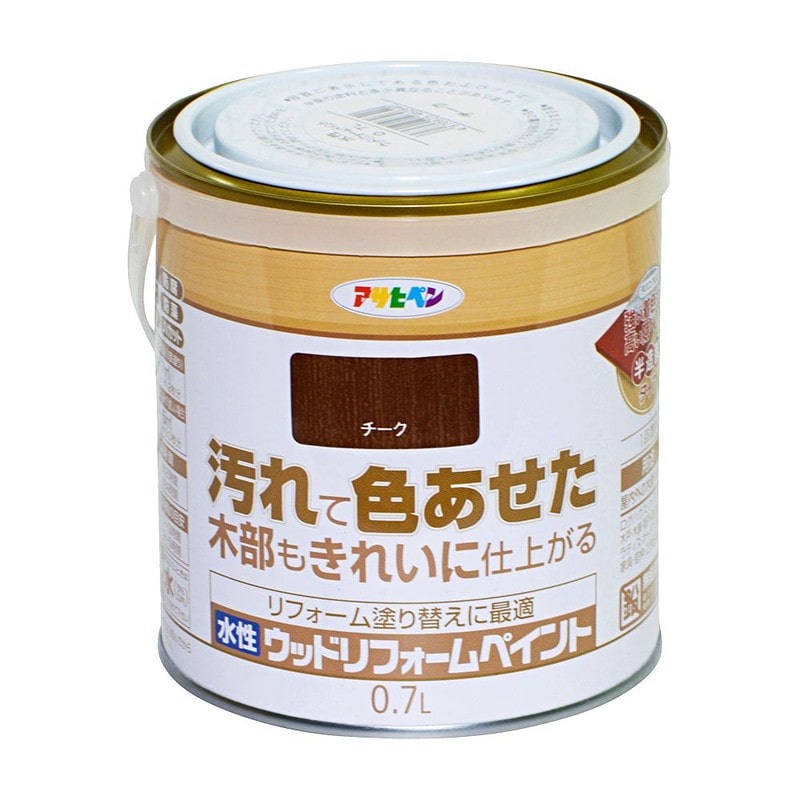 アサヒペン 9018121 水性ウッドリフォームペイント 0.7L チーク 1個（ご注文単位1個）【直送品】