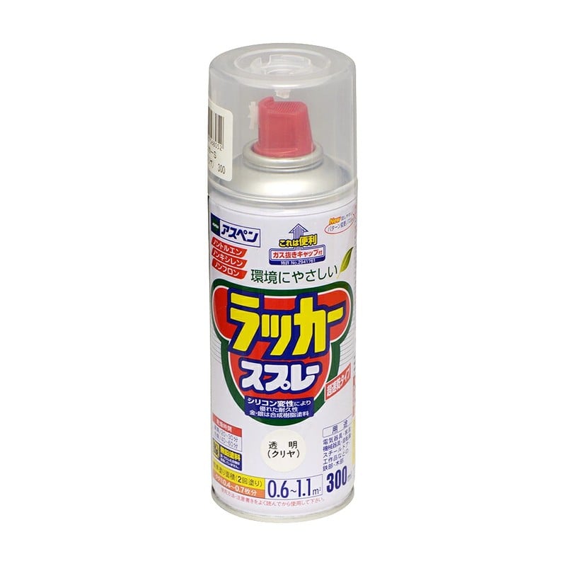 アサヒペン 901405 アスペンラッカースプレー 300mL 透明 クリヤ 1個（ご注文単位1個）【直送品】