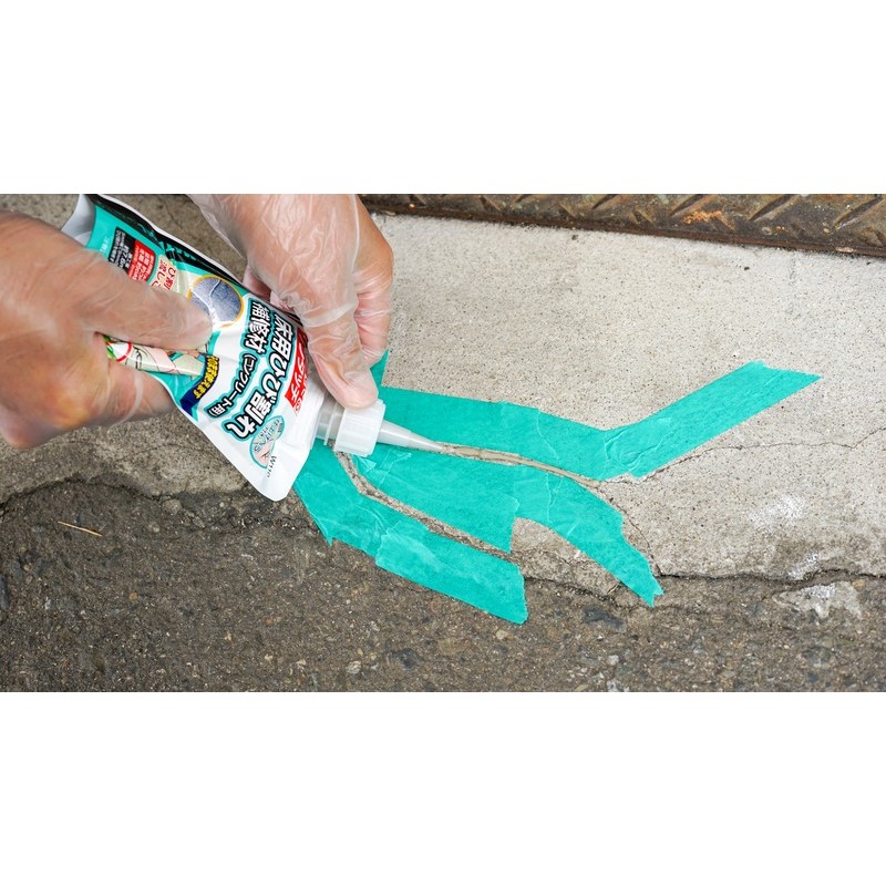 アサヒペン 902968 ワンタッチ 床用ひび割れ補修材コンクリート用 GR W114 1個（ご注文単位1個）【直送品】