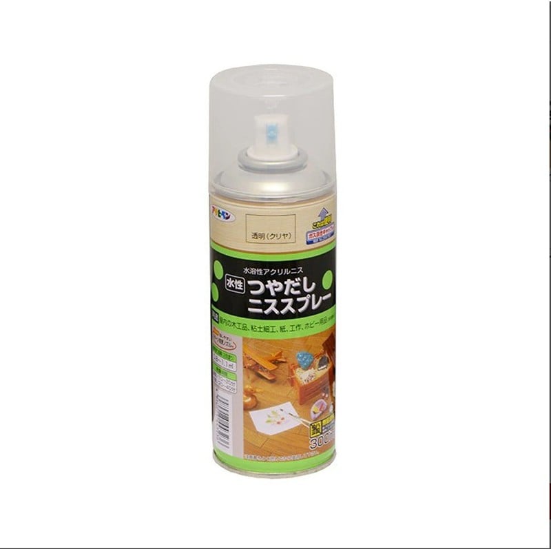 アサヒペン 901313 水性つや出しニススプレー 300ML クリヤ 1個（ご注文単位1個）【直送品】