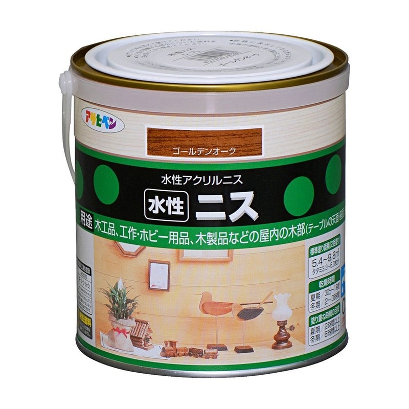 アサヒペン 9010398 水性ニス 0.7L ゴールデンオーク 1個(ご注文単位1個)【直送品】