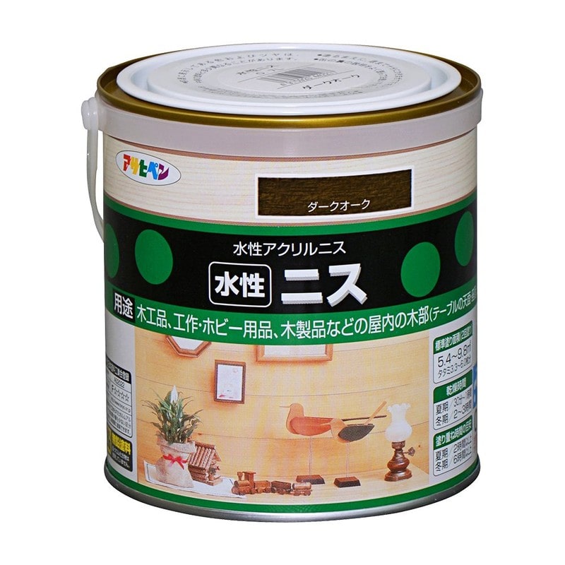アサヒペン 9010400 水性ニス 0.7L ダークオーク 1個(ご注文単位1個)【直送品】