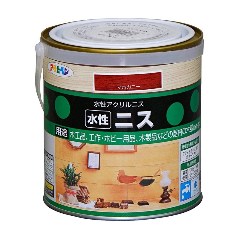 アサヒペン 9010401 水性ニス 0.7L マホガニー 1個(ご注文単位1個)【直送品】