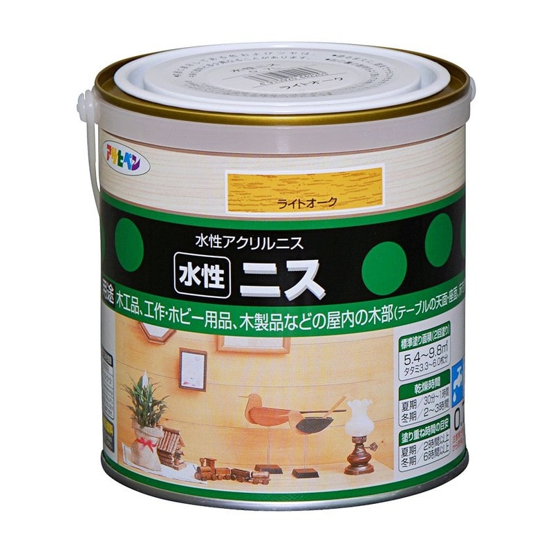 アサヒペン 9010402 水性ニス 0.7L ライトオーク 1個(ご注文単位1個)【直送品】
