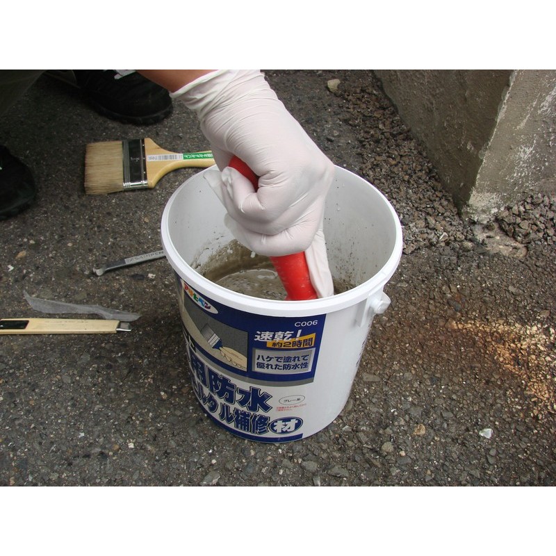 アサヒペン 9018917 AP カベ用防水セメント グレー 3KG 1個(ご注文単位1個)【直送品】