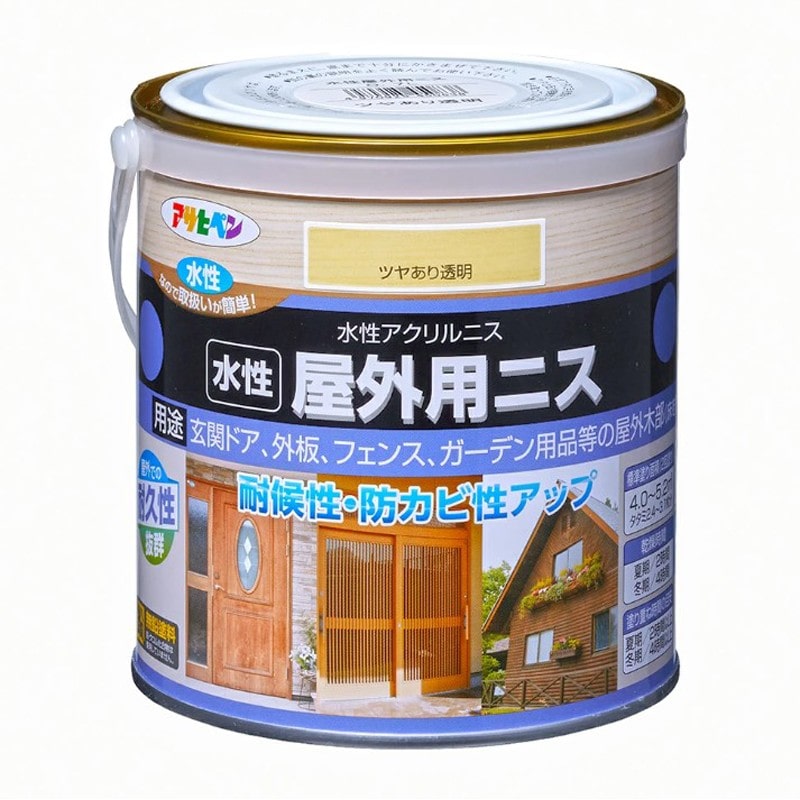 アサヒペン 9018908 AP 水性屋外用ニス 0.7L ツヤあり透明 1個（ご注文単位1個）【直送品】