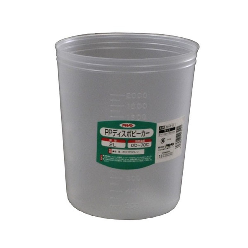 アサヒペン 9016186 PPディスポビーカー 2L #3014-01 1個（ご注文単位1個）【直送品】