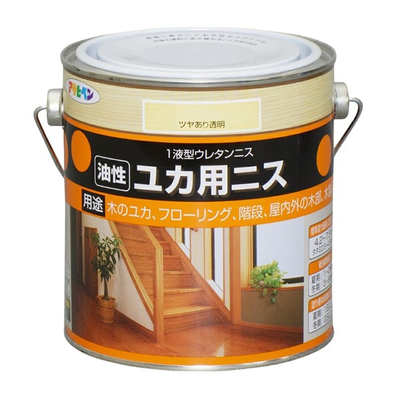アサヒペン 901316 油性ユカ用ニス 0.7L ツヤあり透明 1個（ご注文単位1個）【直送品】