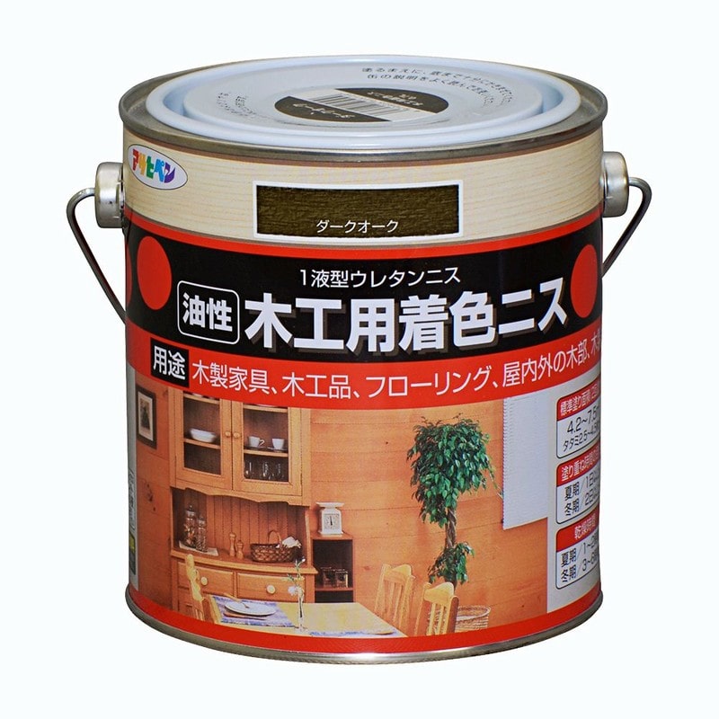 アサヒペン 9010418 木工用着色ニス 0.7L ダークオーク 1個（ご注文単位1個）【直送品】