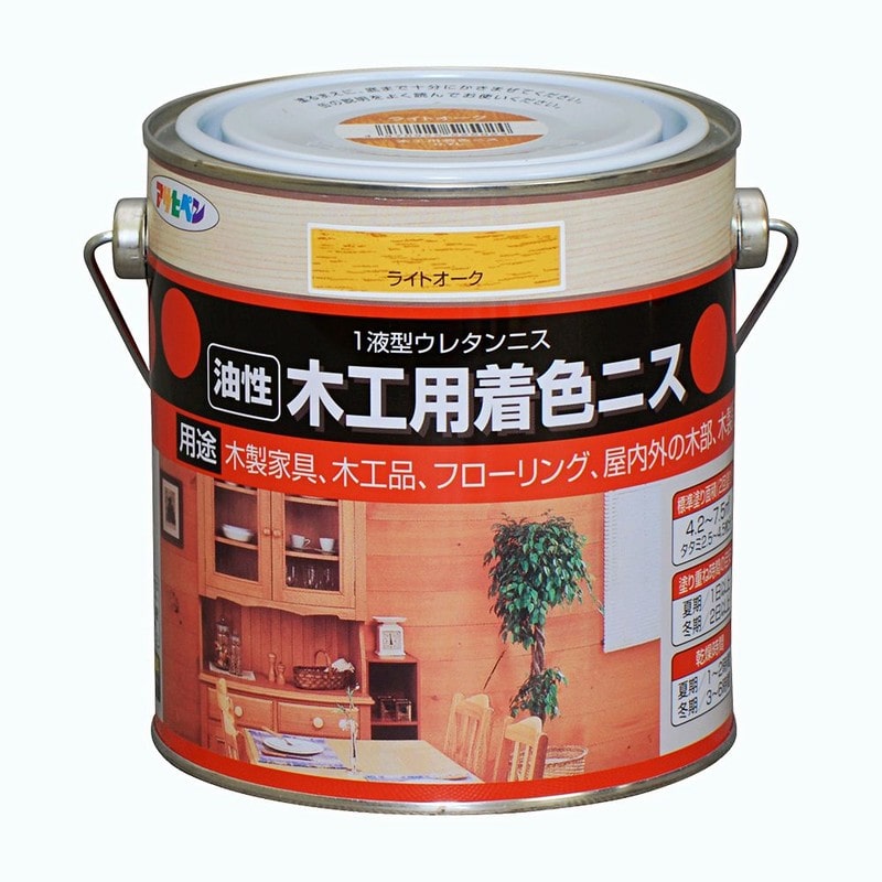 アサヒペン 9010421 木工用着色ニス 0.7L ライトオーク 1個（ご注文単位1個）【直送品】