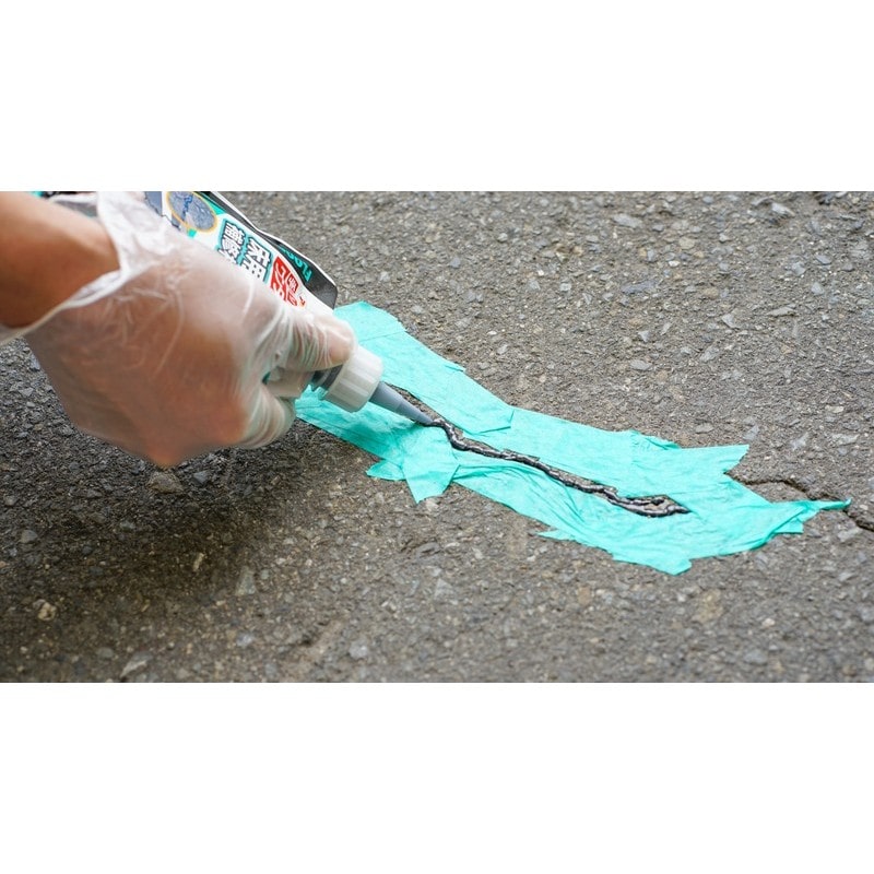 アサヒペン 902967 ワンタッチ 床用ひび割れ補修材アスファルト用 BK W113 1個（ご注文単位1個）【直送品】