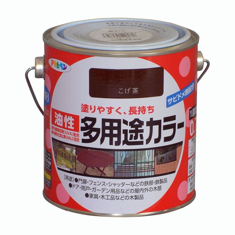 アサヒペン 9016610 油性多用途カラー 0.7L こげ茶 1個（ご注文単位1個）【直送品】