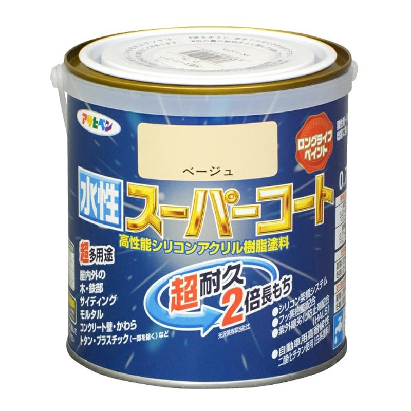 アサヒペン 900006 水性スーパーコート 0.7L ベージュ 1個(ご注文単位1個)【直送品】