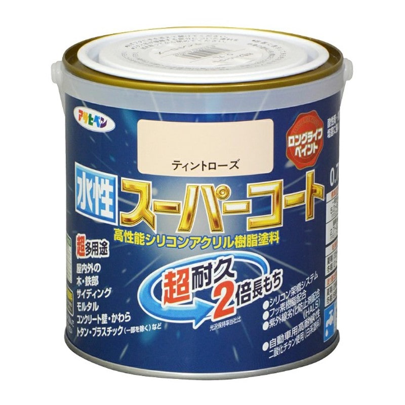 アサヒペン 900011 水性スーパーコート 0.7L ティントローズ 1個（ご注文単位1個）【直送品】