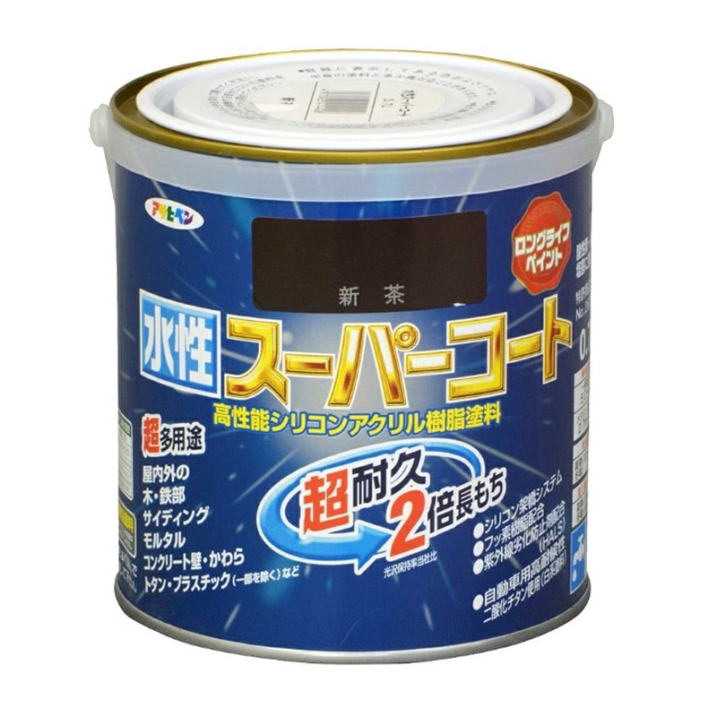 アサヒペン 900024 水性スーパーコート 0.7L 新茶 1個（ご注文単位1個）【直送品】