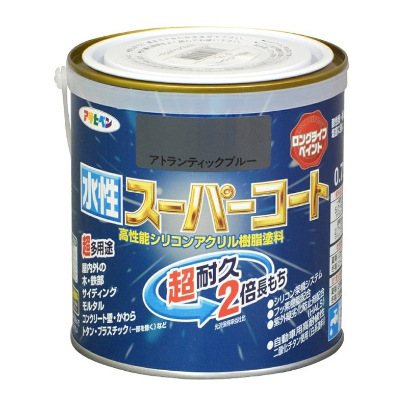 アサヒペン 900030 水性スーパーコート 0.7L アトランティックBL 1個（ご注文単位1個）【直送品】