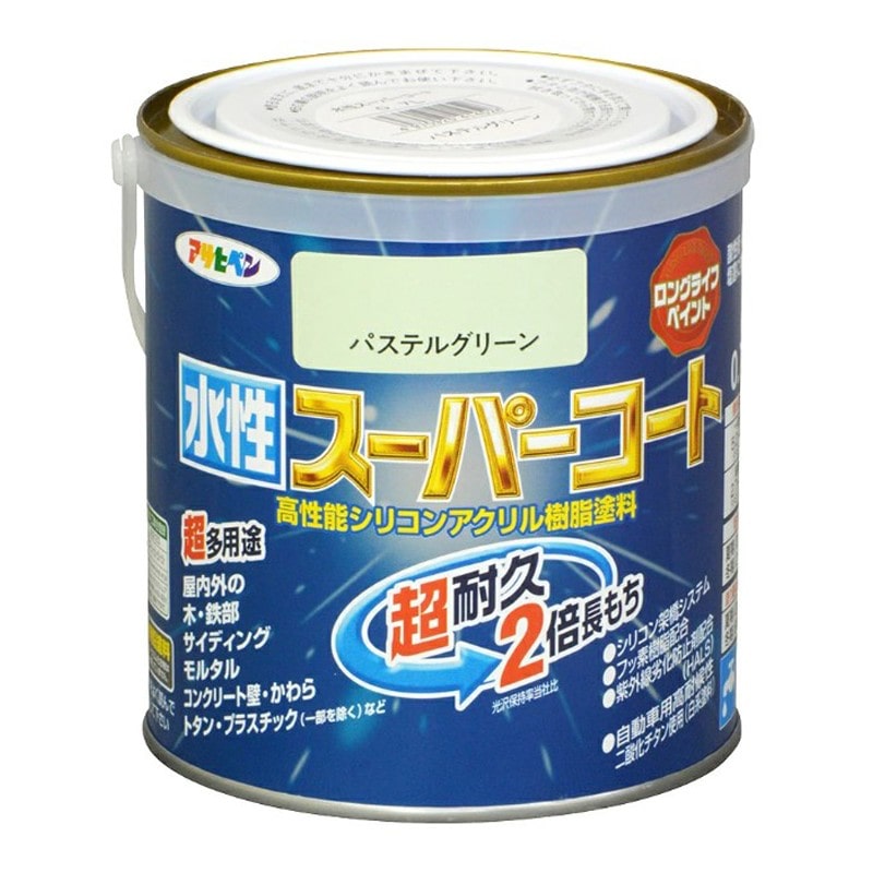 アサヒペン 900031 水性スーパーコート 0.7L パステルグリーン 1個（ご注文単位1個）【直送品】