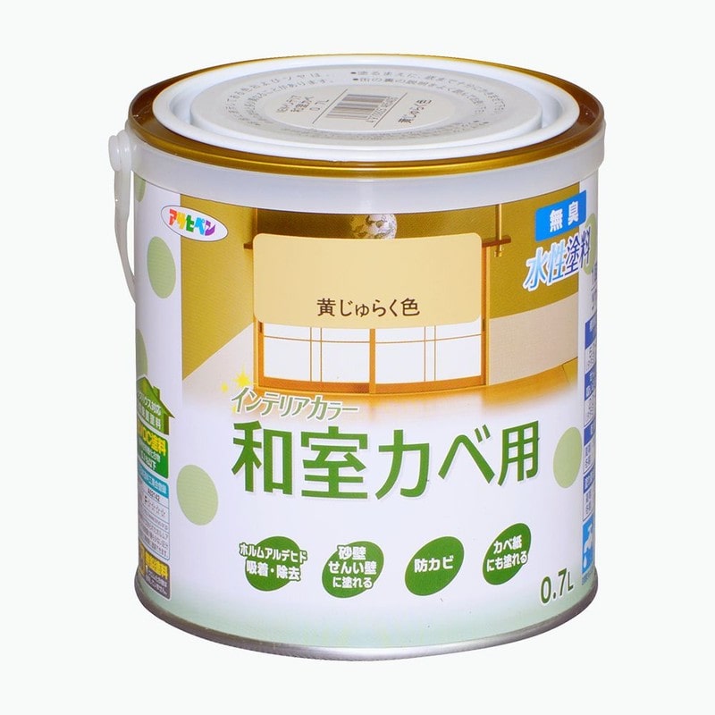 アサヒペン 9017656 NEW水性インテリアカラー和室カベ0.7黄じゅらく 1個（ご注文単位1個）【直送品】