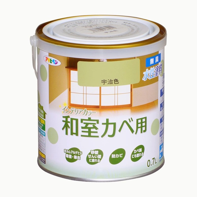 アサヒペン 9017657 NEW水性インテリアカラー和室カベ0.7L 宇治色 1個（ご注文単位1個）【直送品】