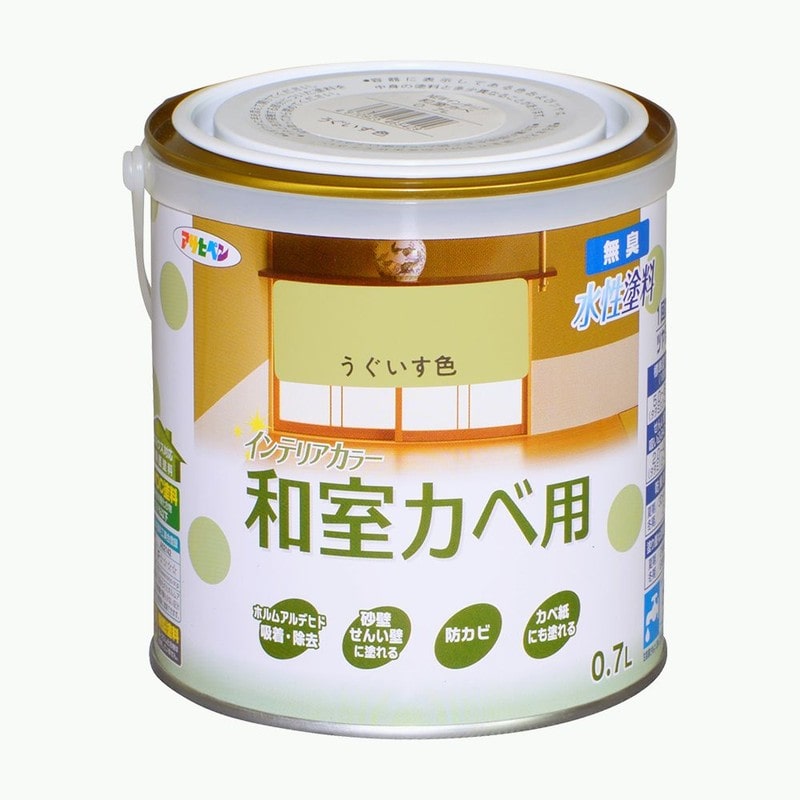 アサヒペン 9017658 NEW水性インテリアカラー和室カベ0.7Lうぐいす 1個（ご注文単位1個）【直送品】