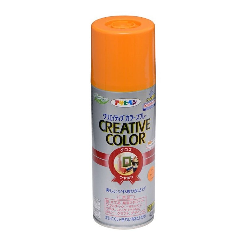 アサヒペン 9010071 クリエイティブカラースプレー 420mL オレンジ 1個(ご注文単位1個)【直送品】
