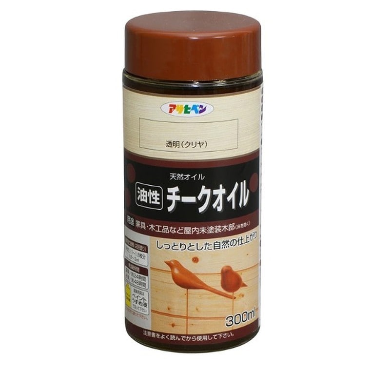 アサヒペン 9010492 チークオイル 300ML 透明クリヤ 1個（ご注文単位1個）【直送品】