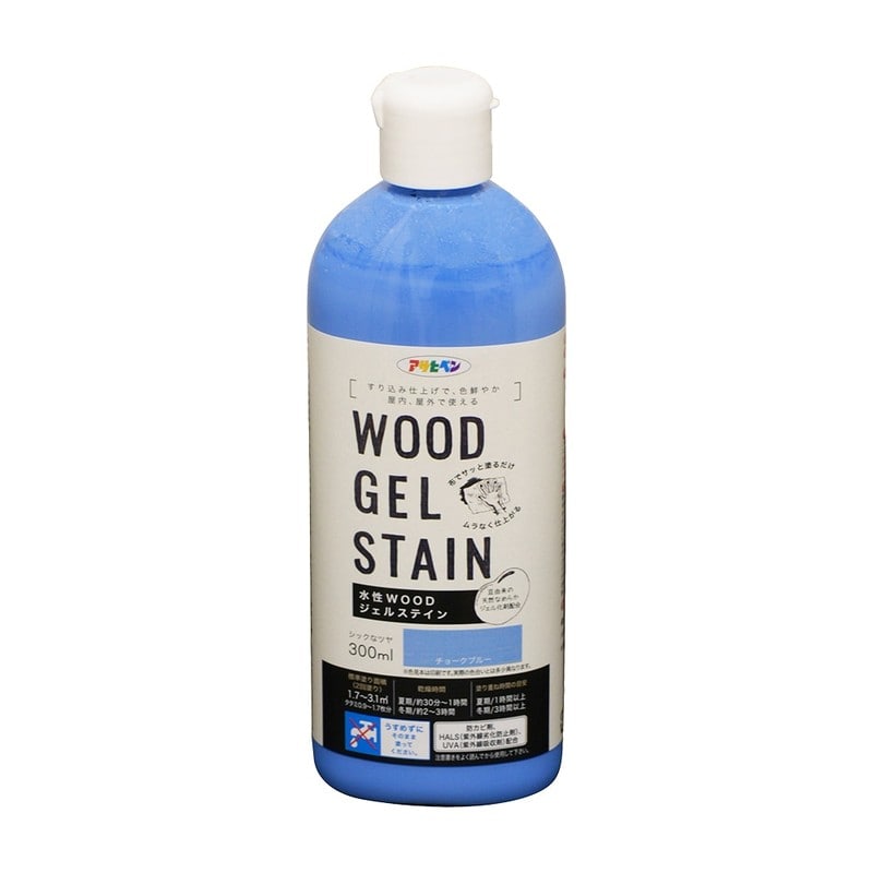 アサヒペン 9018148 水性WOODジェルステイン300ML チョークBL 1個（ご注文単位1個）【直送品】