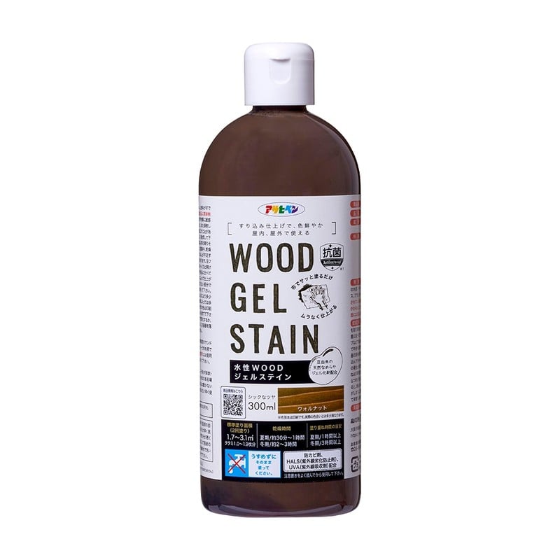アサヒペン 9018153 水性WOODジェルステイン300ML ウォルナット 1個(ご注文単位1個)【直送品】
