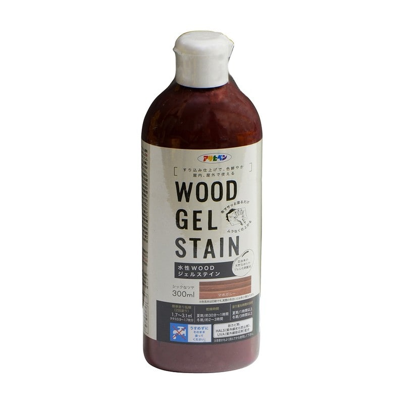 アサヒペン 9018154 水性WOODジェルステイン 300ML マホガニー 1個（ご注文単位1個）【直送品】