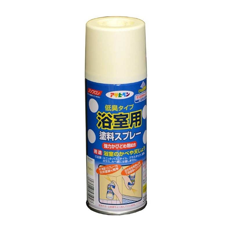 アサヒペン 901286 浴室用塗料スプレー 300ML アイボリー 1個（ご注文単位1個）【直送品】